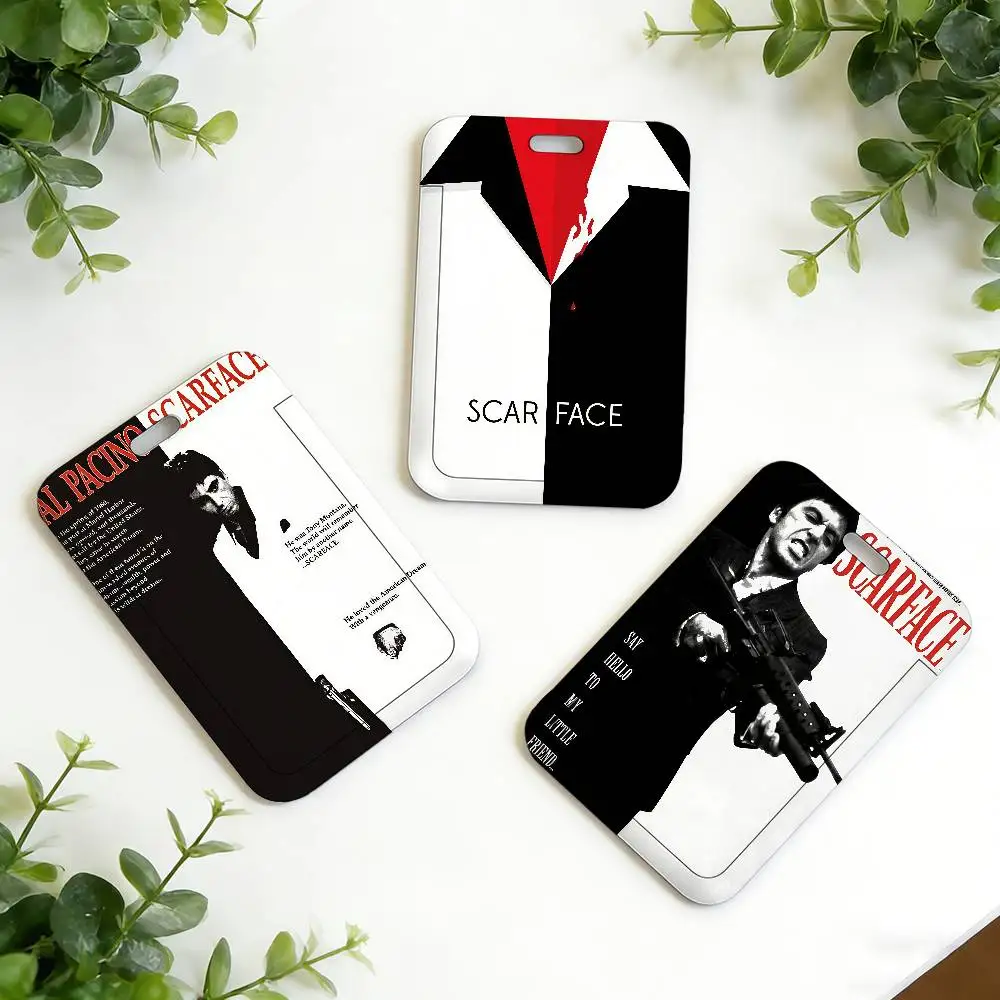 

Держатель для ID-карты/пропуска с тематикой фильма «Красная смерть» (Scarface) с ремешком на шею, подвеской, брелоком и чехлом для рабочего пропуска. Подарок.