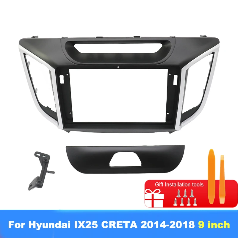 10.1 Inch Car Radio Frame & Wiring Harness for Hyundai IX25 Creta 2014–2018 Dashboard Stereo Installation Kit