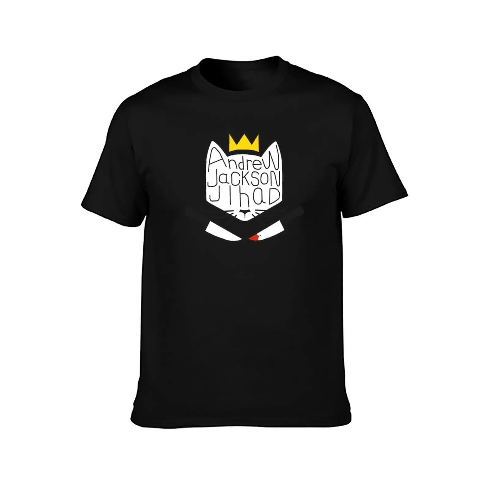 Andrew Jackson Jihad Knife Cat T-Shirt Basic Simple Design Short Sleeve Shirt T-Shirt