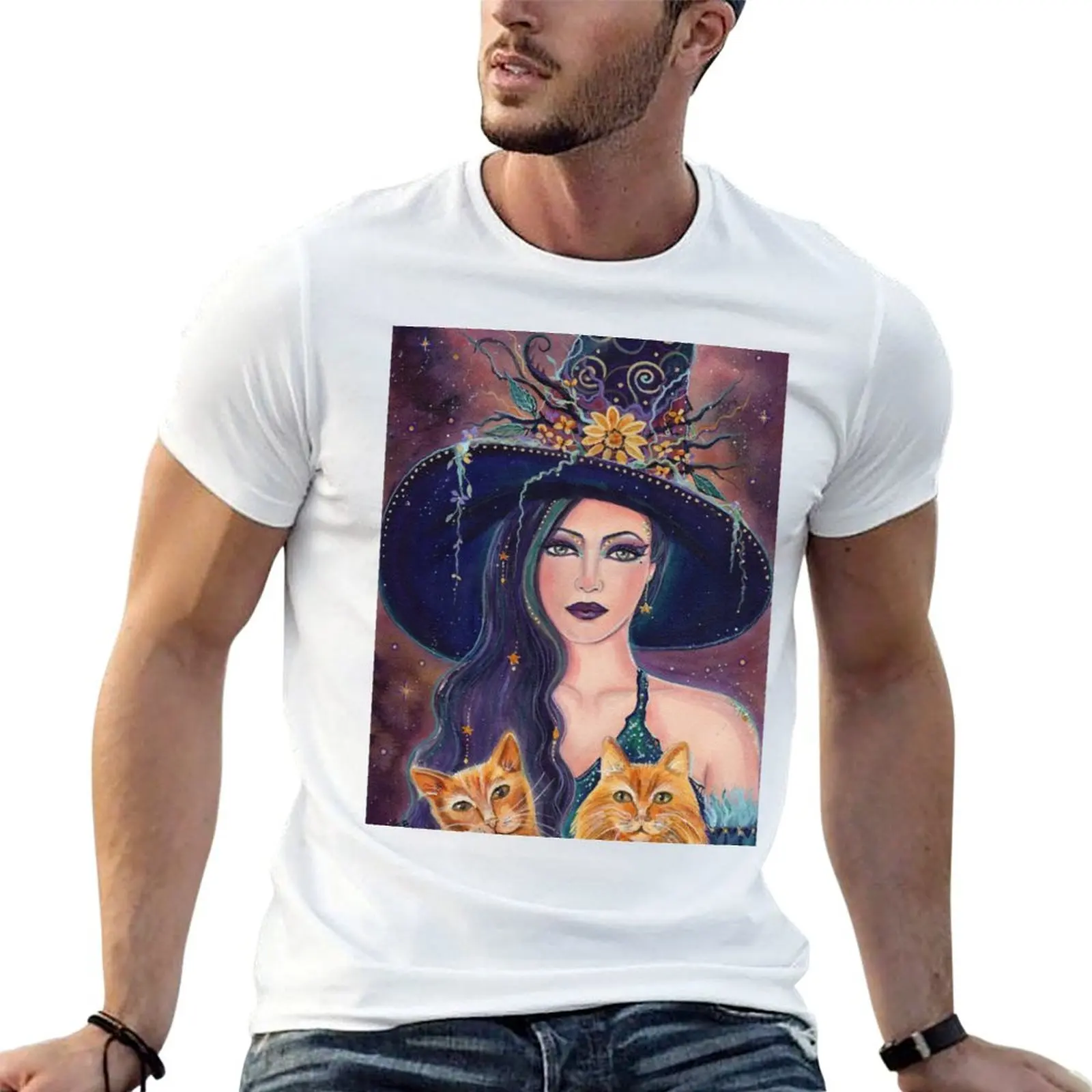 

shirt cotton Jazz Renee pack T-Shirt shirt man t and by with cotton t Halloween Lavoie witch Jinx cats