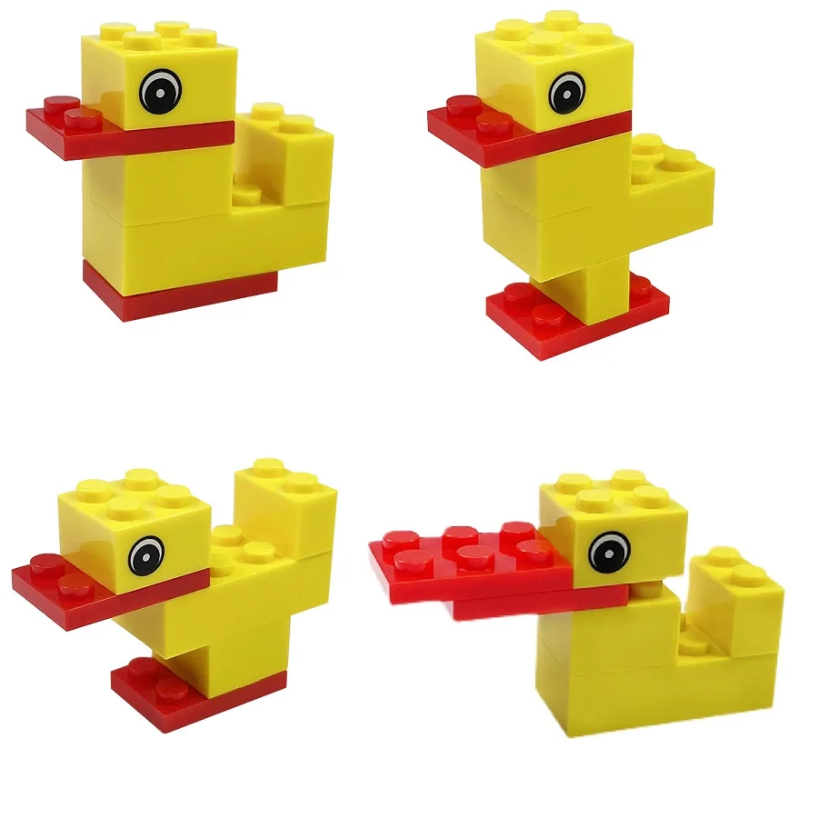 1Pcs Small Animal Yellow Build A Duck Building Blocks Mini Action Figure Toys