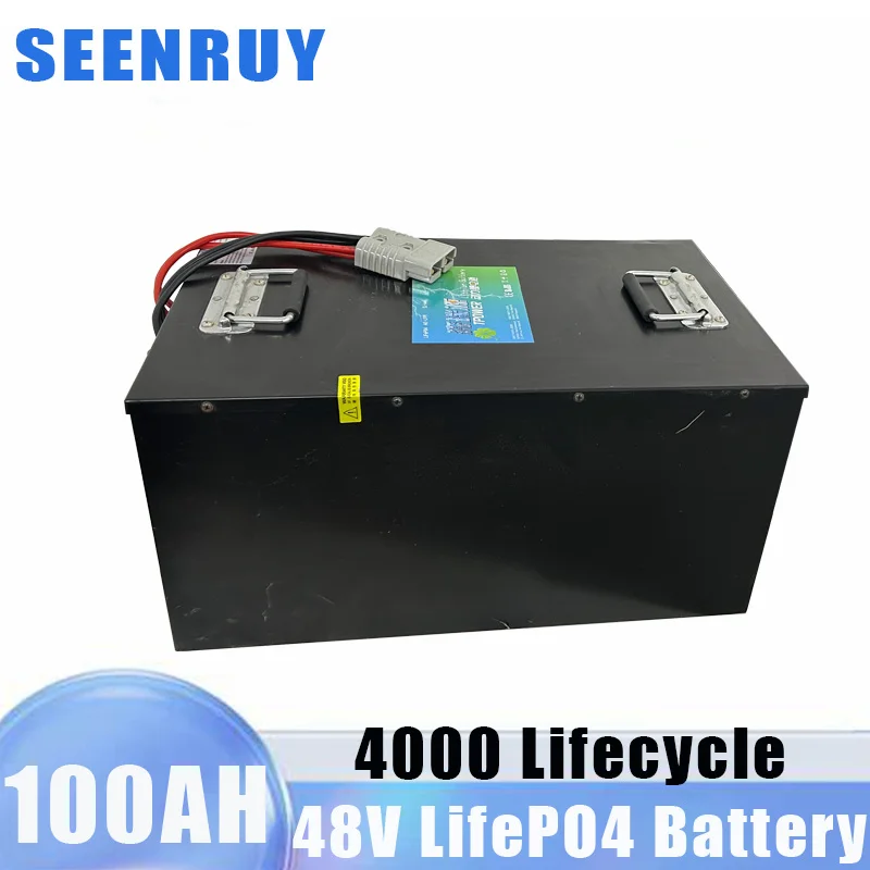 

100AH 48V LifePO4 Battery Pack Bulit in BMS 100A Lithium Iron Phosphate Battery for RV Golf Cart