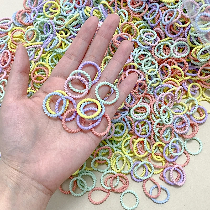 100Pcs Colorful Hair Band for Kids Hair Accessories Nylon Rubber Band Children Elastic Hair Ring Head Rope Scrunchies Headwear