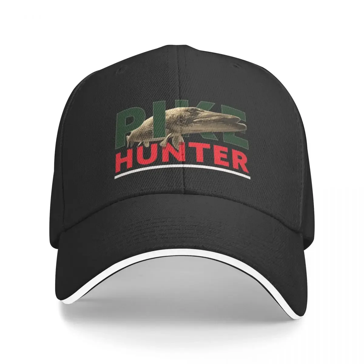 Unisex Pike Hunter Hats Hip-Hop Baseball Cap Polyester Fisherman Fish Lover Hats Trucker Hat Adjustable Sun Caps Summer