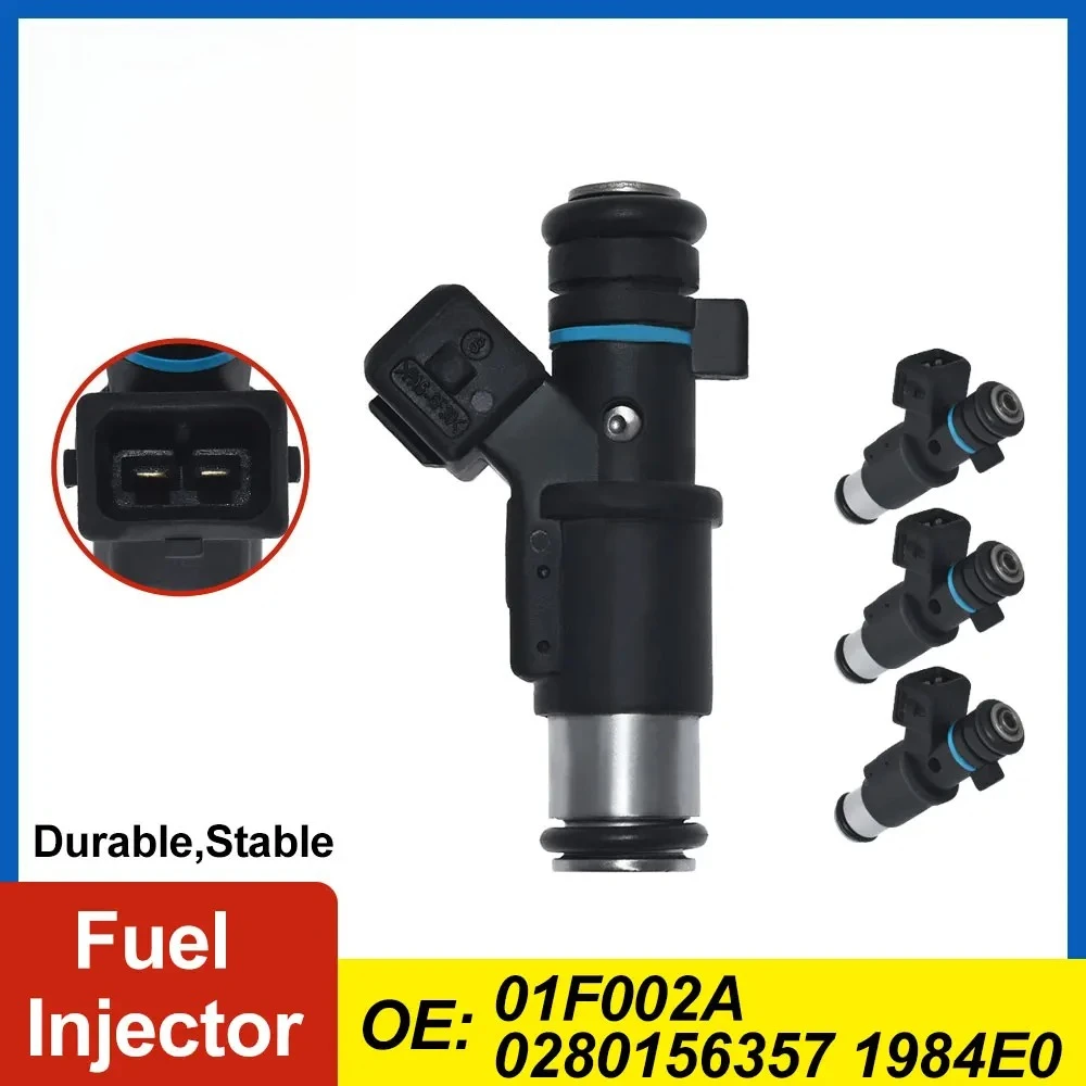 1/4PCS Fuel Injector 01F002A 0280156357 1984E0 Petrol Injection Nozzle For 306 106 II 307 Partner 1007 1.1L 1.4L Engine