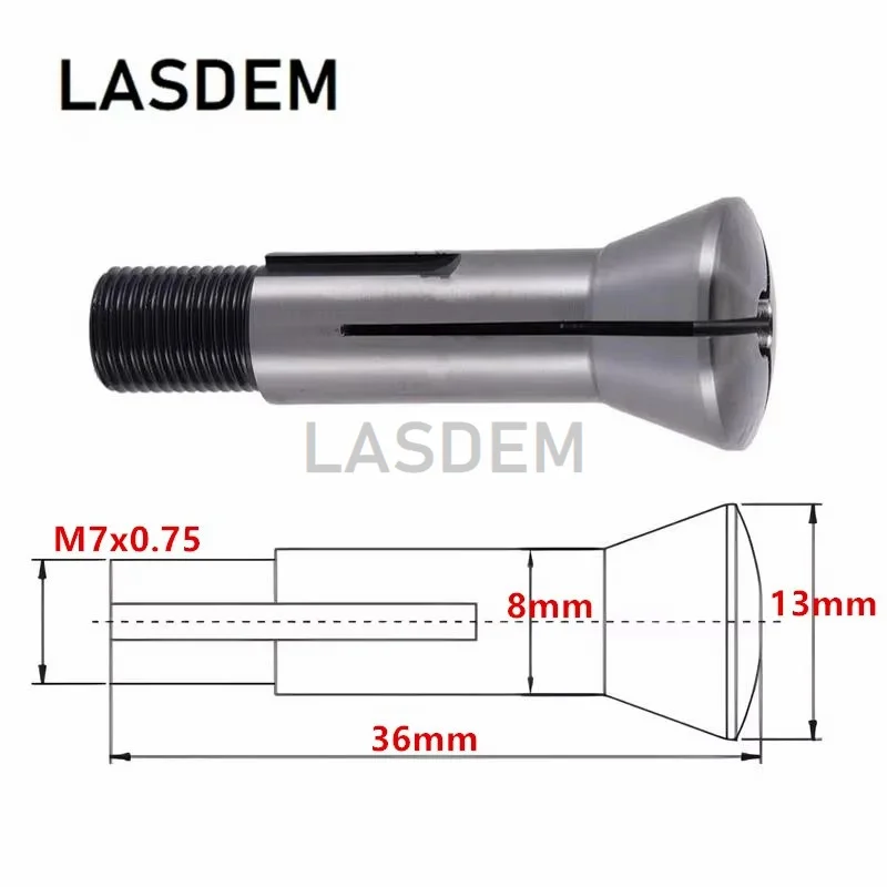 0.3-14mm C6104 Watch and Clock Spring Collet High Speed Steel Material CNC Watchmaker Lathe Chuck Metric Thread M7x0.75mm