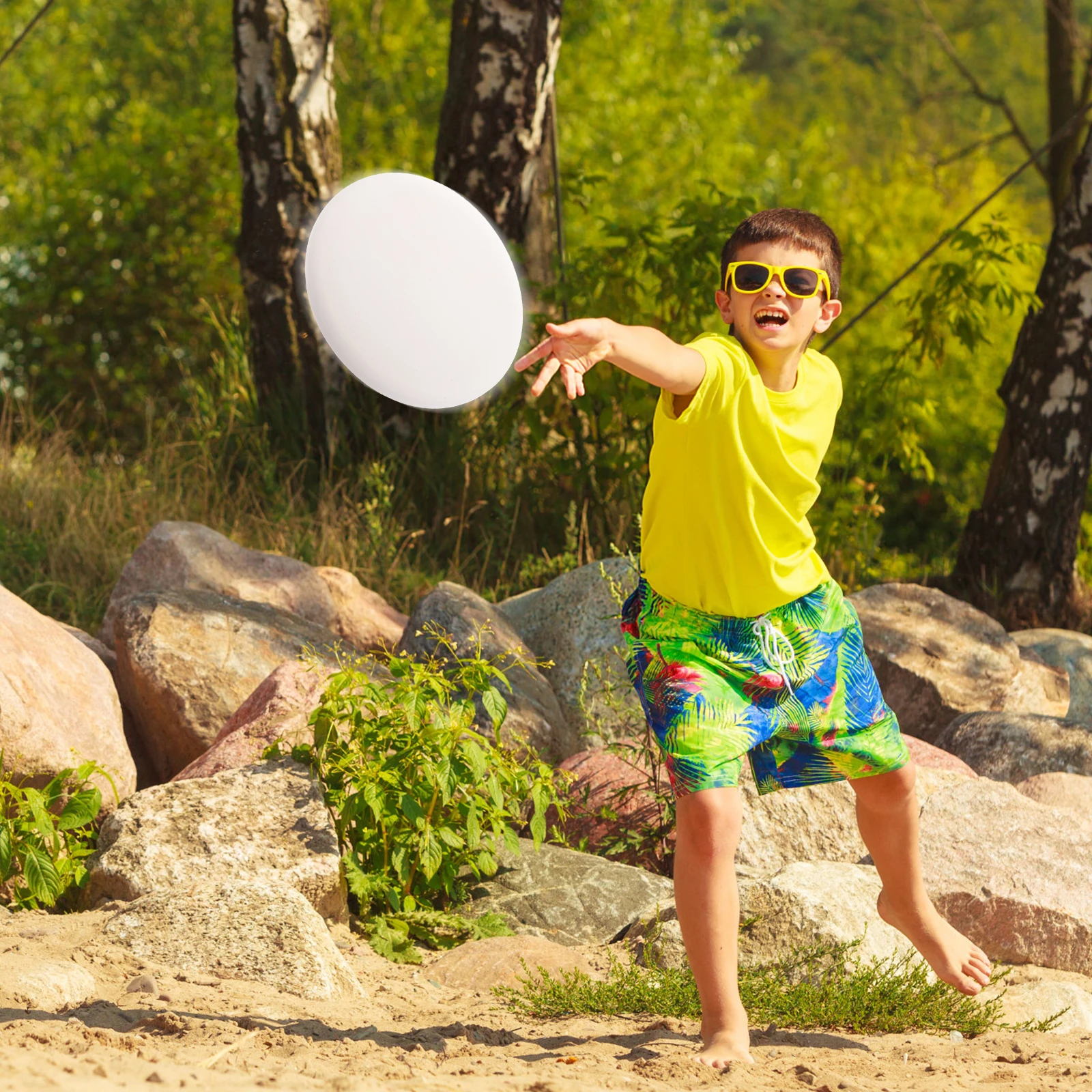 2 Pcs Outdoor Sports Flying Discs Limit Toy for Playing White Diy Toys Child