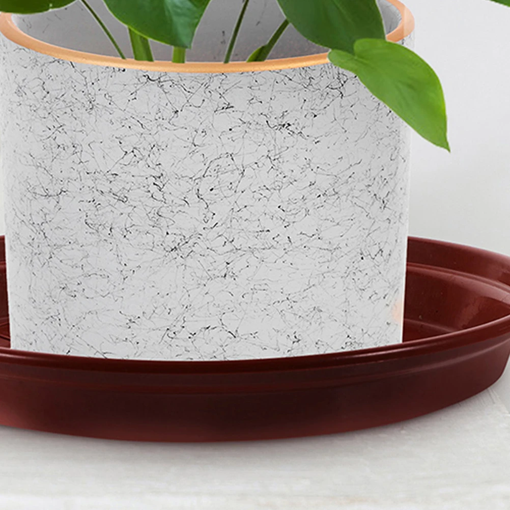 

12 Pcs Round Flower Pot Trays Thickened Plant Saucers White 180mm Water Catcher For Potted Plants Bonsai Gardening Accessories