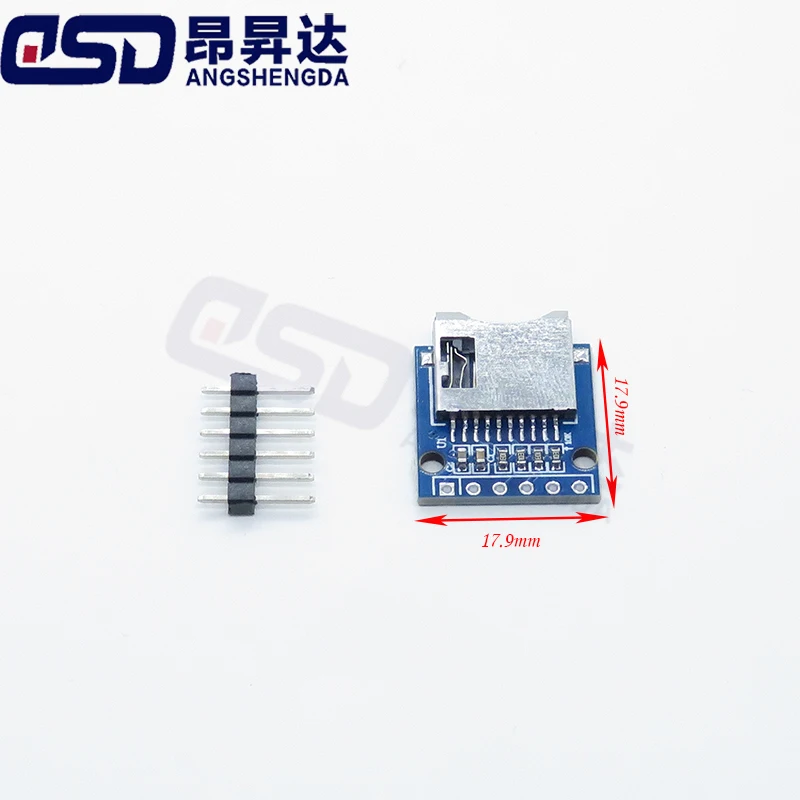 Модуль для чтения карт Micro SD SPI 3.3V TF 5 шт. Arduino ESP32 STM32 Разъемы без пайки (решение самостоятельного создания решения хранения данных)