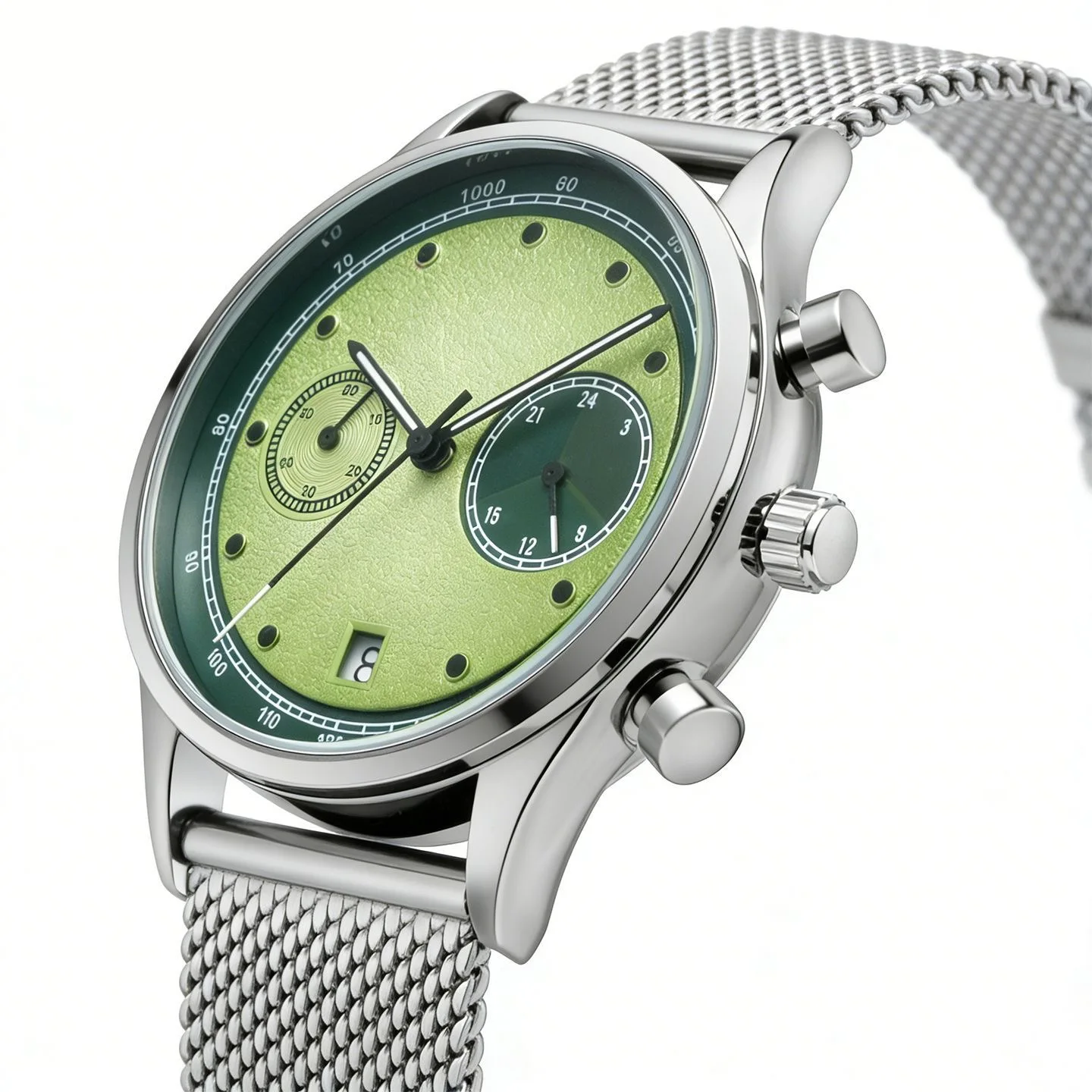 Creative Multi-functional Men Quartz Watch Fruit Color Dial Design Women Luminous Steel Strap Calendar Unique Student Wristwatch