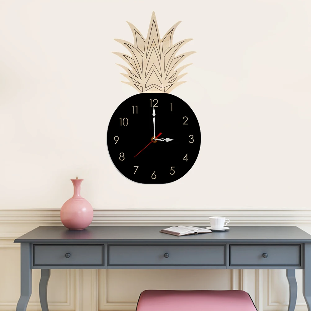 

Fruit Shape Wall Clock Yellow Large Number Silent Nordic Decor For Living Room Bedroom Kitchen Office Diy Pineapple
