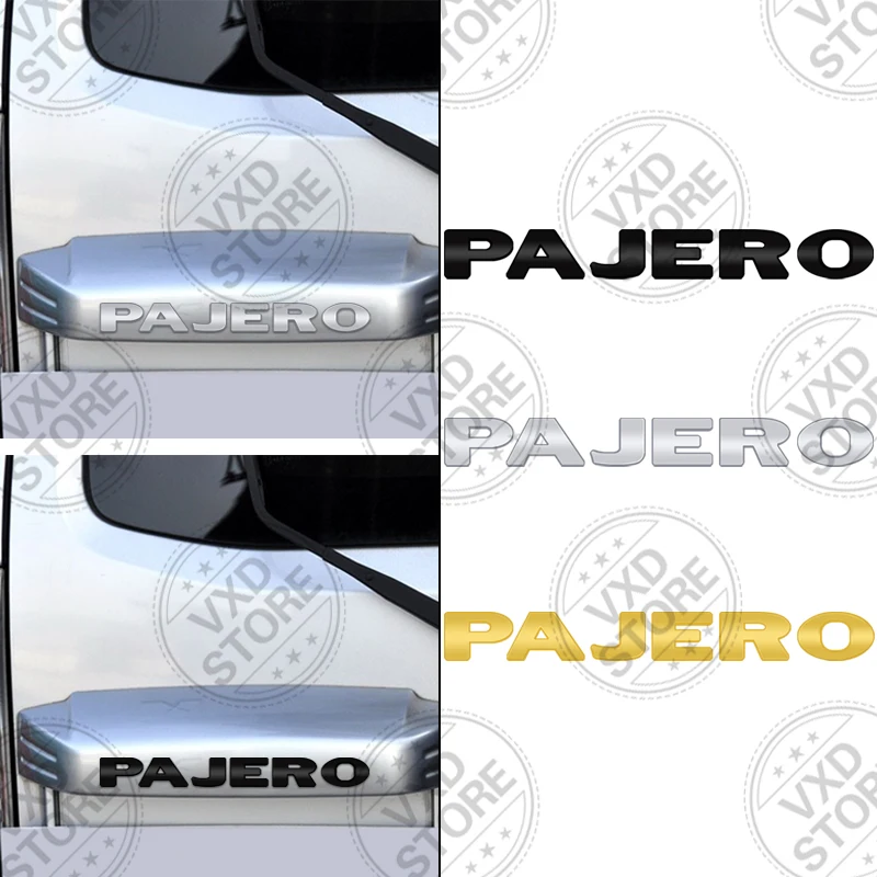 For Mitsubishi Pajero Car 3D Metal Letters Logo Badge Decals Sticker Car Auto Rear Trunk Alphabet Emblem Styling Stickers