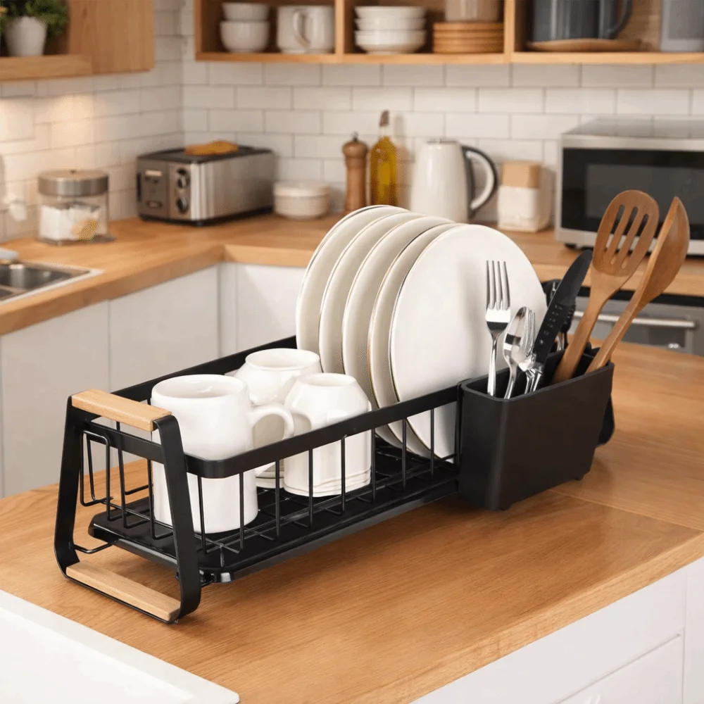 detachable-kitchen-dish-rack-large-capacity-metal-frame-kitchen-organizer-dish-drainer-wooden-handle-tableware-storage-rack-rv