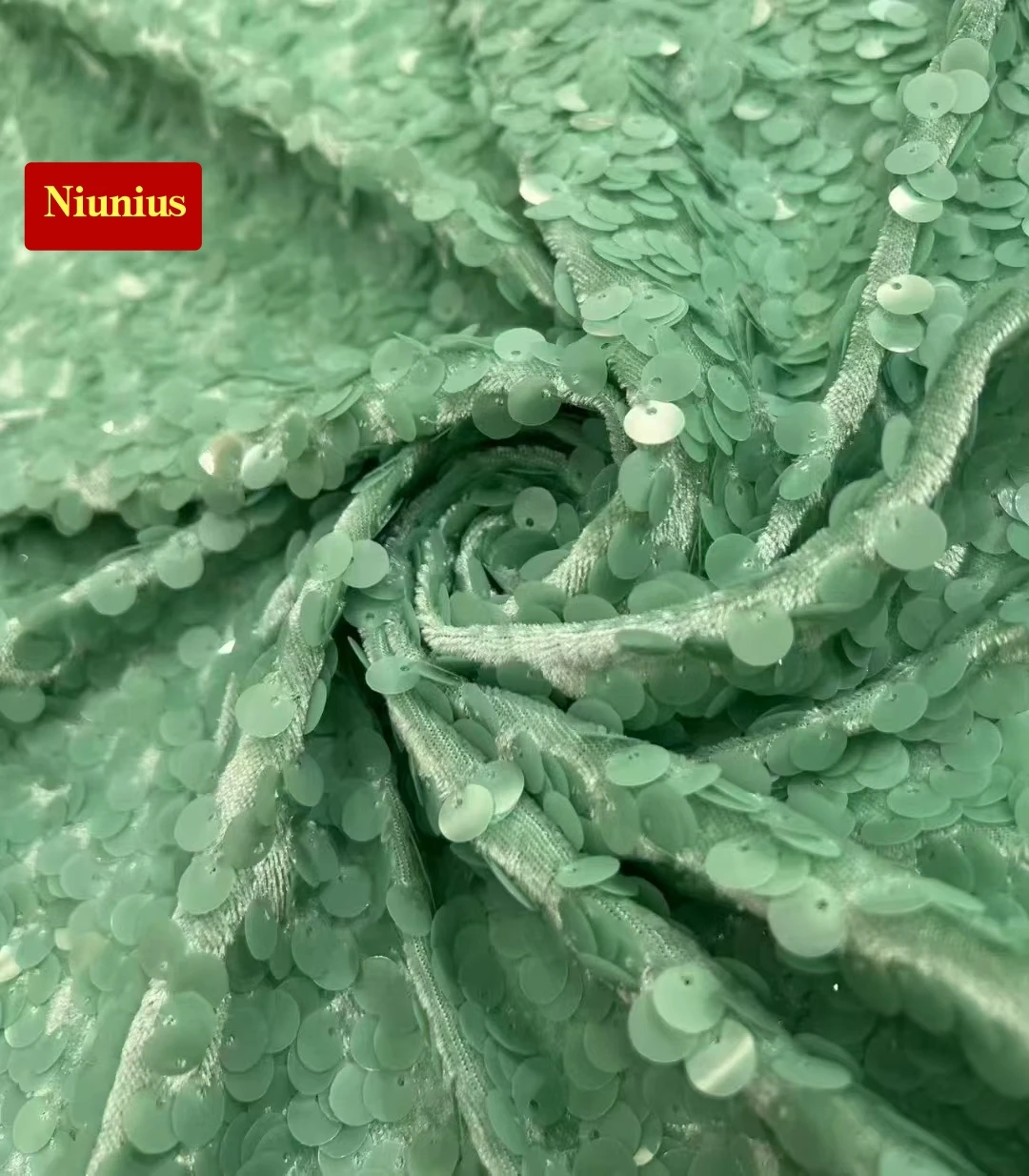 

2026Elegant Velvet Sequin Lace Fabric - High Quality Soft Embroidery Classic Party Dress Material for Evening Gowns NN5689_R