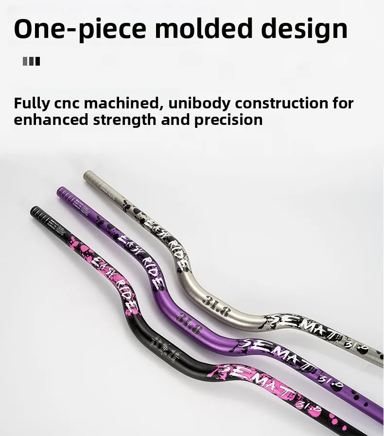 SEMAT Fahrradvorbau aus Aluminiumlegierung, 35-55 mm Höhe, 720/780 mm Länge, 31,8 mm Klemmdurchmesser, 6 ° Höhenlage 9 ° Sweep für MTB & Rennrad – Leichtgewichtig – Detail 9
