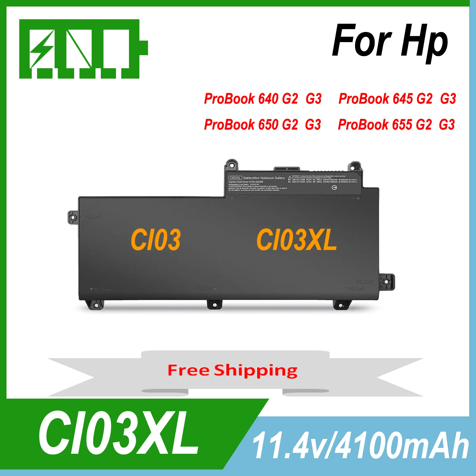 CI03XL CI03 Laptop Battery For HP ProBook 640 G2 645 G2 650 G2 655 G2 640 G3 645 G3 650 G3 655 G3 G3 HSTNN-UB6Q 801554-001