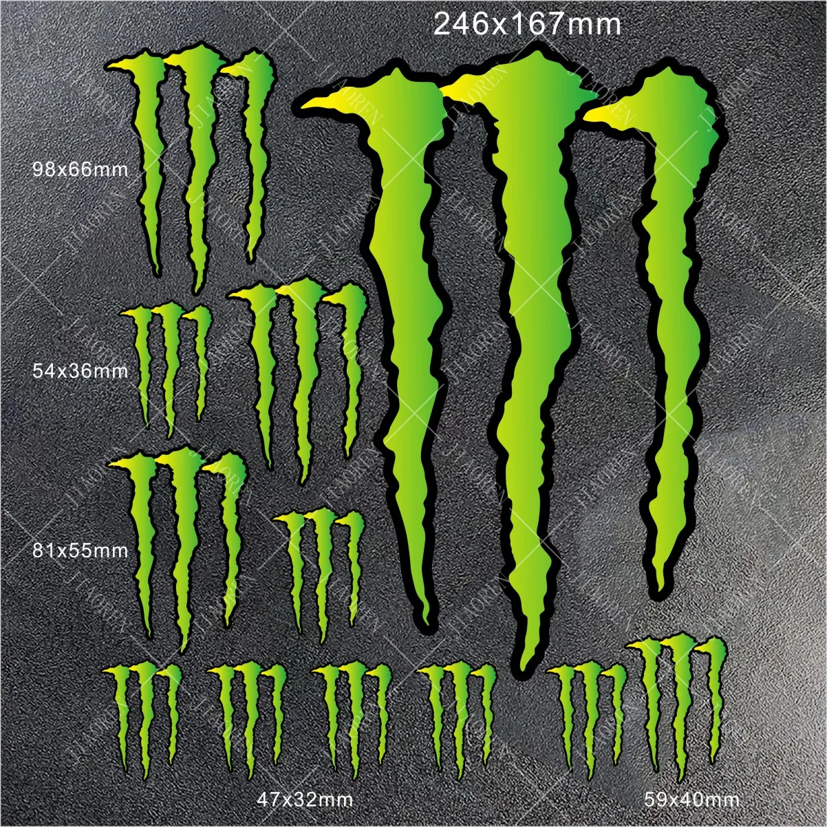 Vinyl Monster Energy Sticker Logo Decal For Yamaha Honda Suzuki Kawasaki