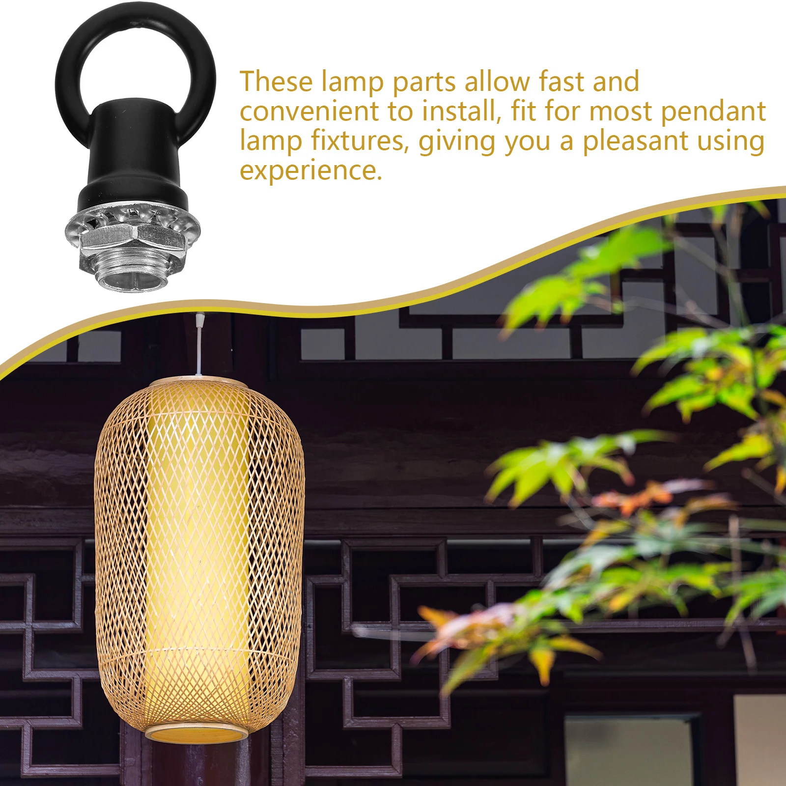 

6Pcs Lifting Eye Nut Hook Rings Ceiling Light Fixture Parts Strong Load Capacity Easy Install Lamp Parts for Making Lamps