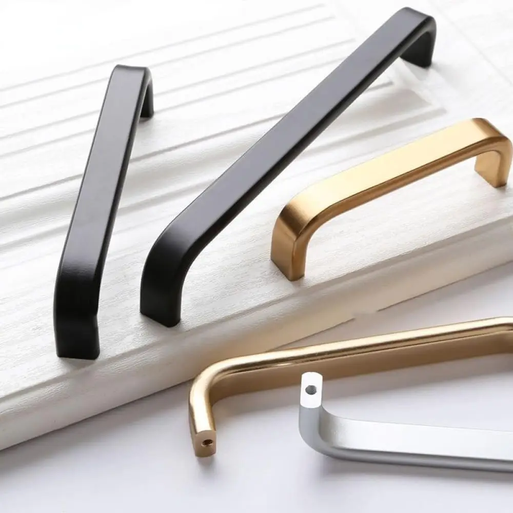 Kitchen Door Cabinet Straight Handle Pull Knobs Hardware Door Knobs and Handles Home Improvement Aluminum Handles  96mm