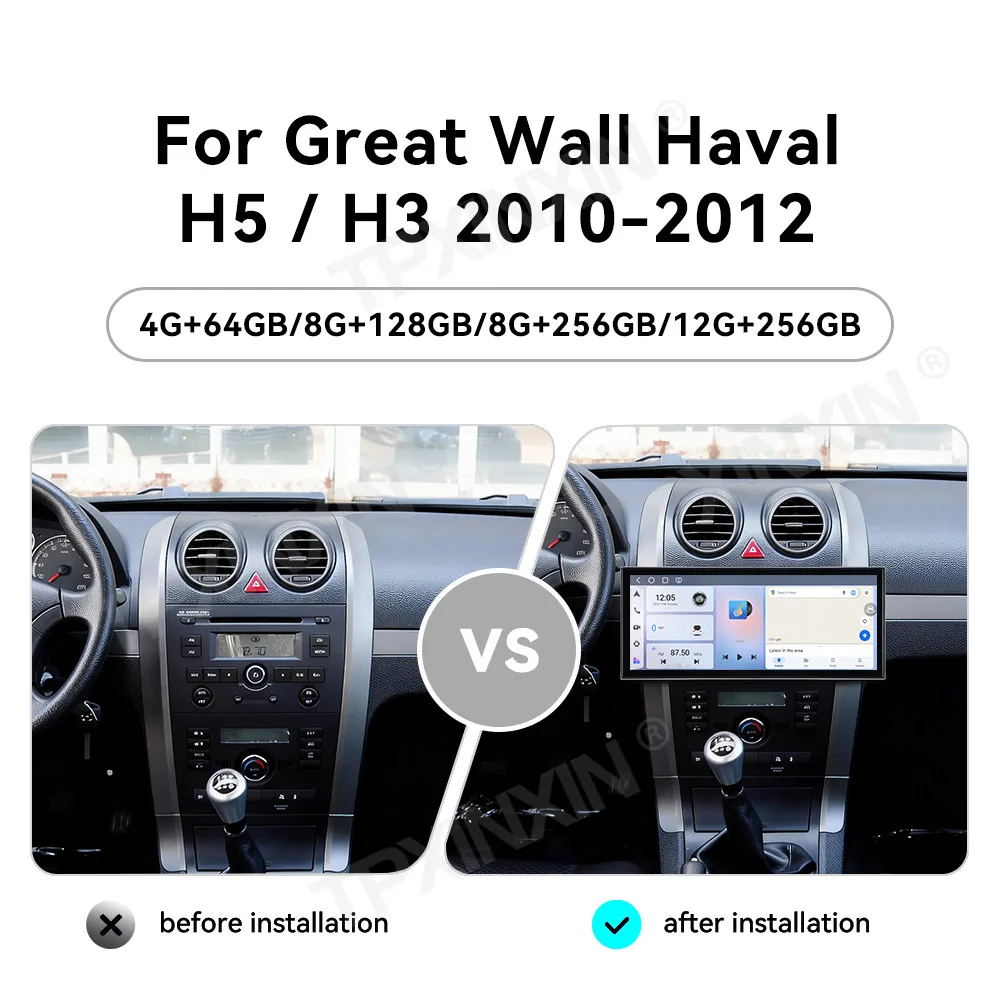 

15,8-дюймовое автомобильное радио на Android 15 для Chang Cheng Great Wall Haval H3 H5 2010-2012: мультимедийный видеоплеер, GPS-навигация, Carplay