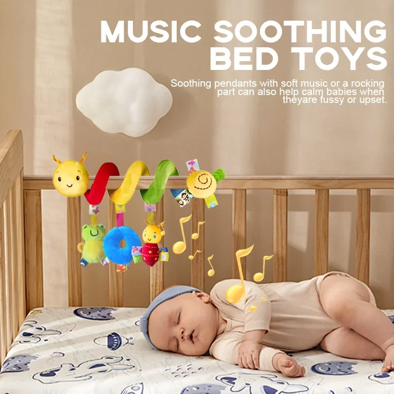 طفل معلق مقعد السيارة اللعب أفخم السرير لف لعبة لينة مع BB squeaker و خشخيشات الأطفال لعبة الوليد 0 3 6 12 شهرا دمية الهدايا