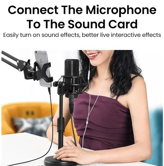 UGREEN Cable XLR Adaptador de cable de 3,5 mm a XLR Cable de micrófono macho a XLR hembra de 1/8 pulgadas