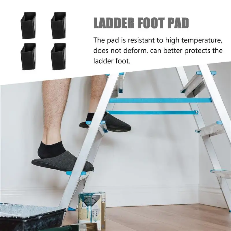 4Pcs Step Ladder Ladder Feet Rubber Pads Covers Foot Pad Non Leg Step Protectors Capsfloor Protector Chair Furniture Extension