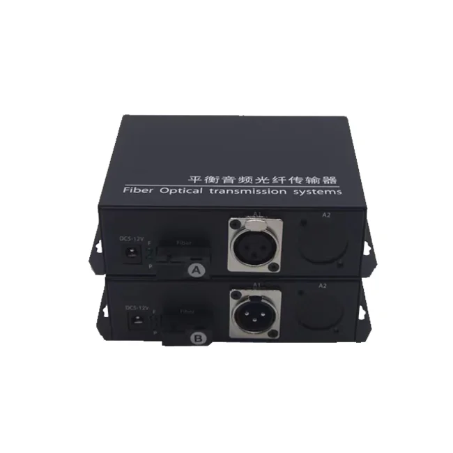 1 Channels Balanced Audio Fiber optic Media Converter Extenders, XLR balanced Audio over Optical Fiber Transmitter and Receiver