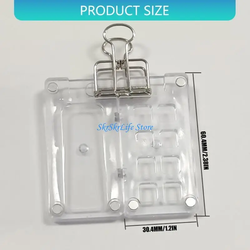 E65E 2Pcs 구아슈 오일 수채화 아크릴 페인트용 8웰 자기 아크릴 페인트 상자