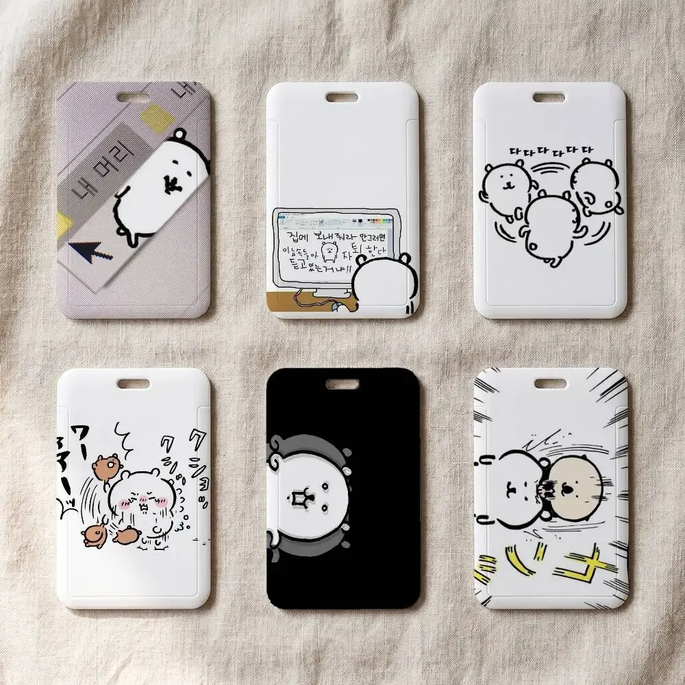 MOGUMOGU Joke Bear Fashion ID Card Holder Business Work Card Sleeve Protector