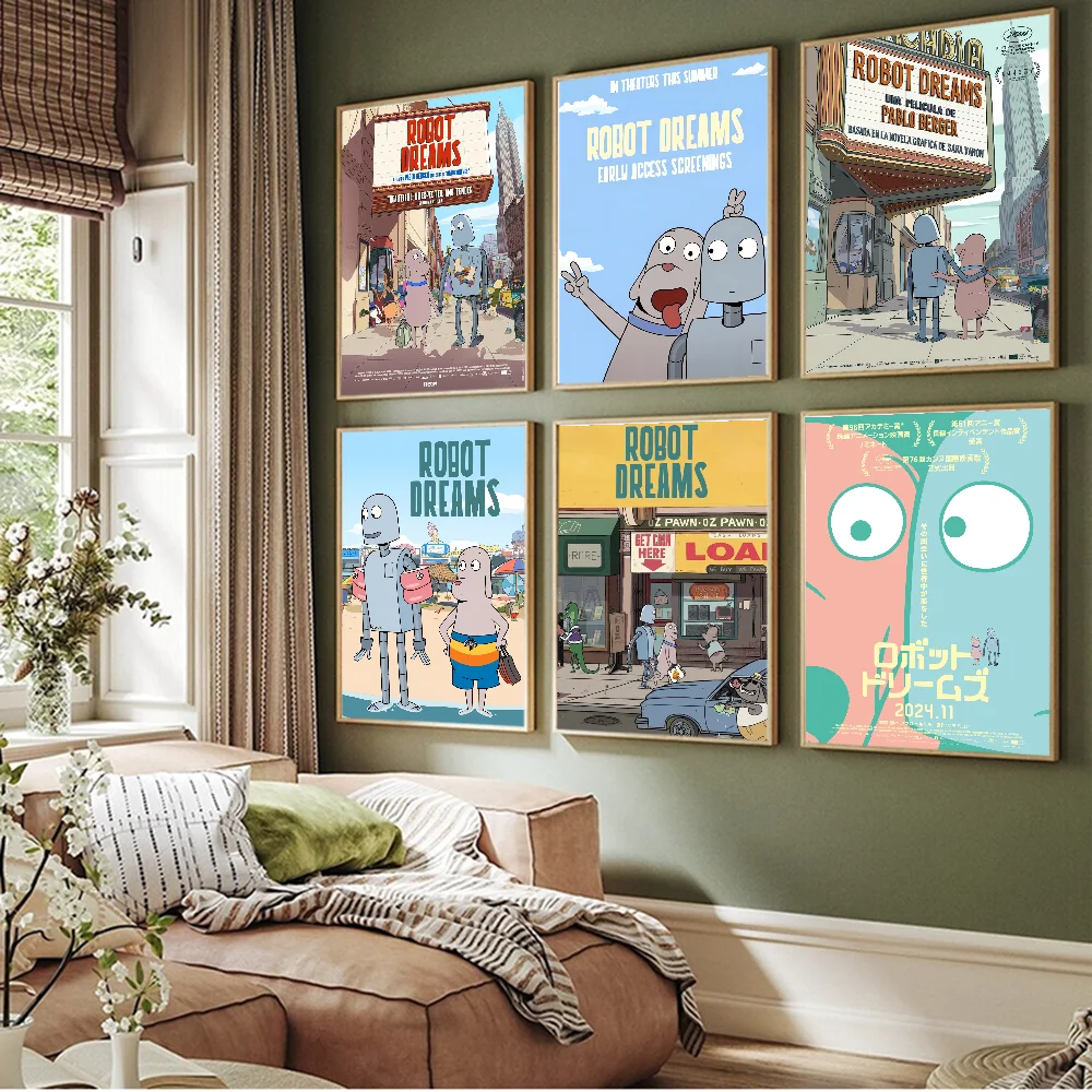 Impresiones y carteles de película de dibujos animados, Robot Dreams, buena calidad, póster de calidad HD, arte de pared, pintura, estudio, decoración del hogar