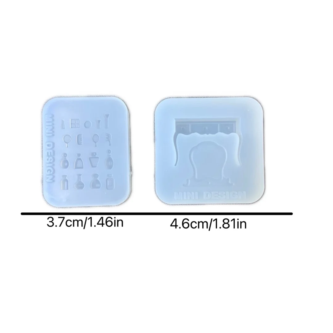 Dressing Table + Accessories Resin Casting Mold Silicone Mold Accessories Resin Liquid Mold Resin Keychain Silicone Mold Resin Mold view 4