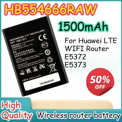 

For Huawei LTE 4G WIFI Router/E5372/E5373/E5336/E5330 HB554666RAW 1500mAh 4.2V Rechargeable Lithium Battery +Tools