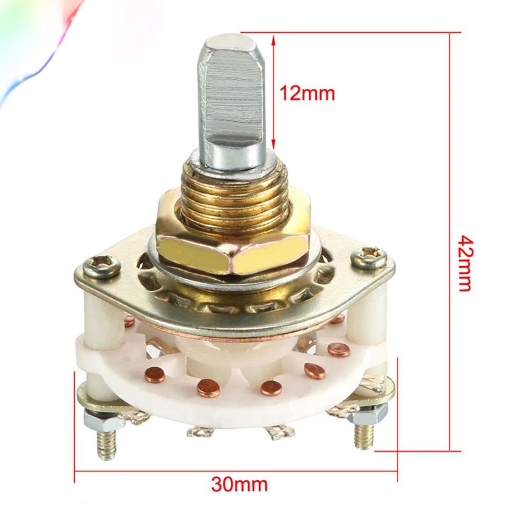 1P10T 1 Pole 10 Position Selectable 1Deck Band Channel Rotary Switch Selector