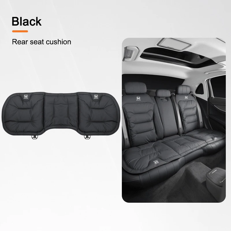 Car Breathable Seat Cushion Velvet Pads Rear Seat Cover Stickers For Honda Mugen Power Civic Accords CRV Hrv Jazz CBR VTEC VFR image 3