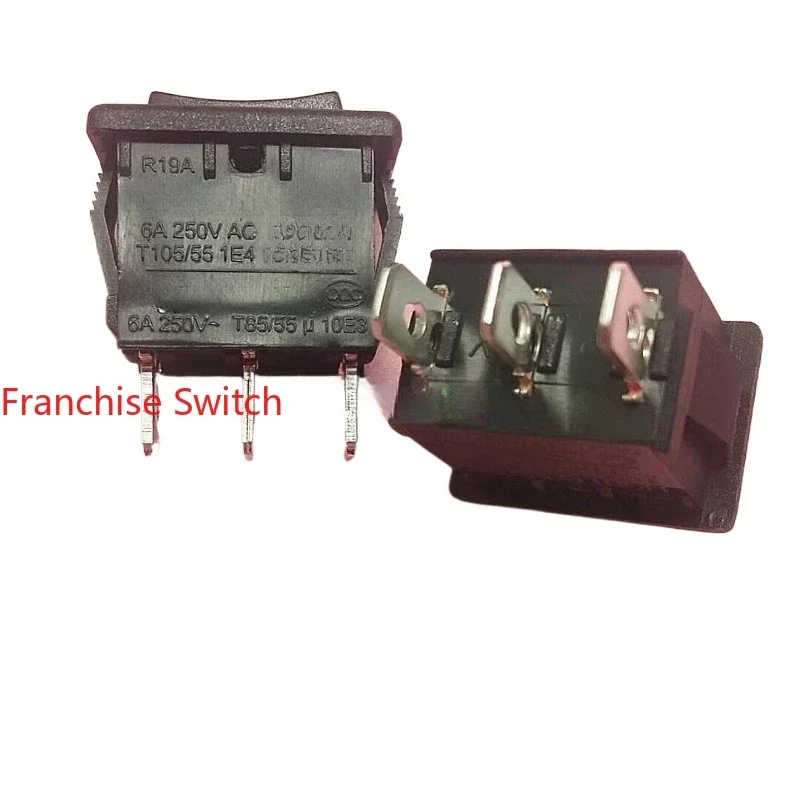 10PCS Ship switch R19A 3-pin 3-gear unilateral self-reset 21 * 15mm