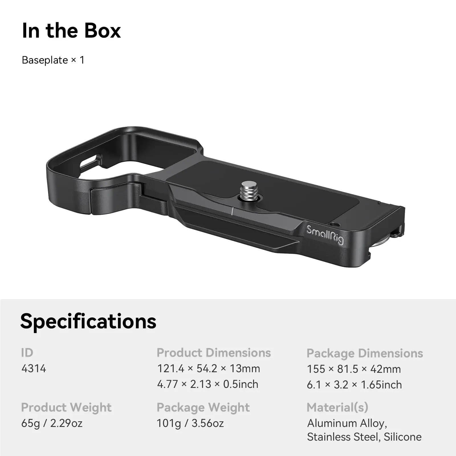 SmallRig ZV-E1 Base Plate for Sony ZV-E1 with Arca-Swiss Baseplate Quickly Switch for DJI RS 2/ RSC 2/ RS 3/ RS 3 PR0 to Tripods