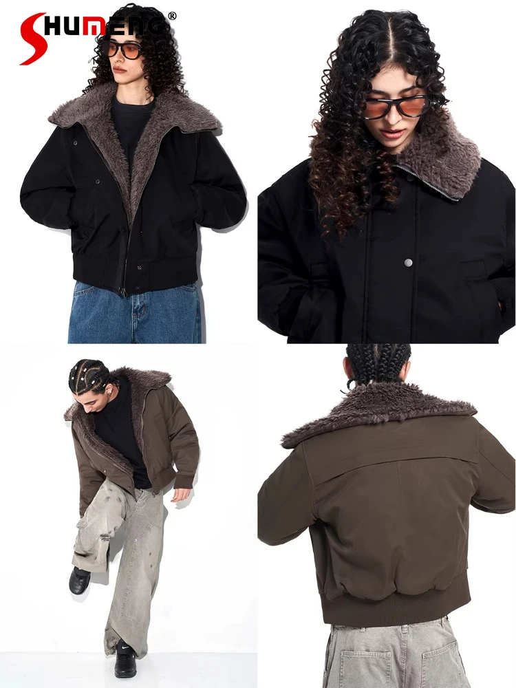 

Fashion Pocket Decoration Jackets Men 2025 Winter New Thickened Warm Parkas Male Handsome Long Sleeve Solid Color Zipper Parkas