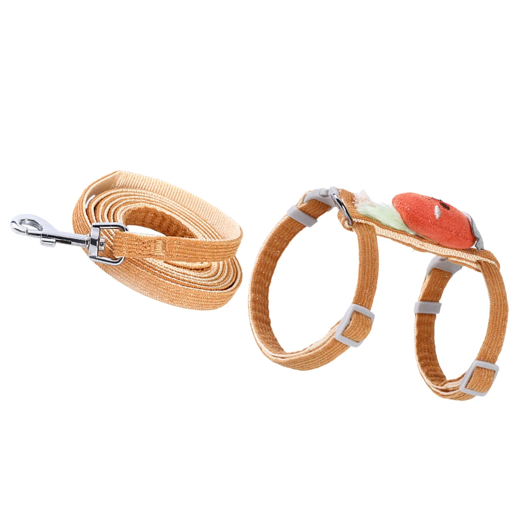 

1 Set Cat Harness Leash Adjustable Stylish Pet Harness For Small Animals Durable Polyester Outdoor Supplies For Cats Puppies