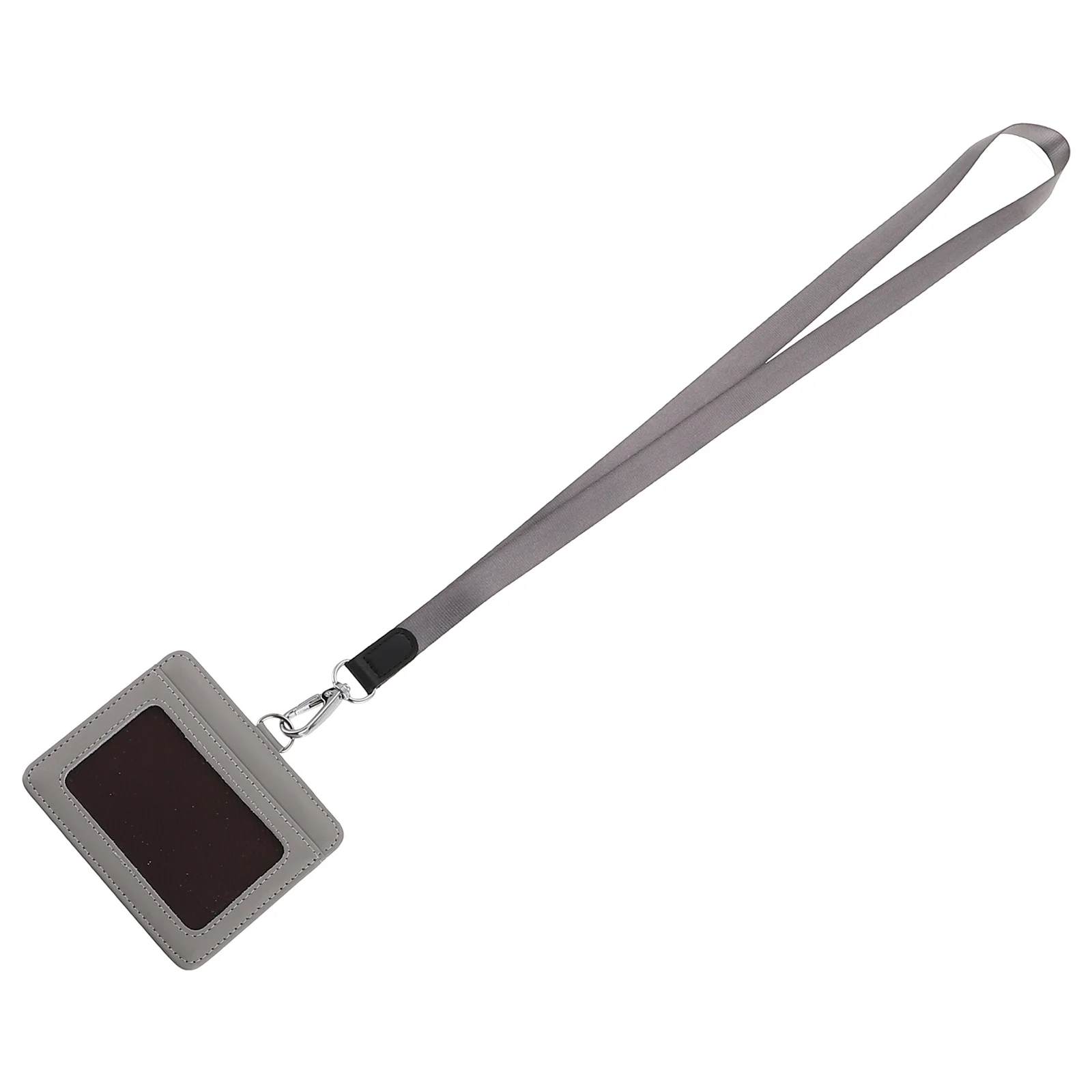 PU ID バッジホルダー 組み立てが簡単 保護 ID カードケース 軽量カバー ランヤード付き 仕事会議展示会用