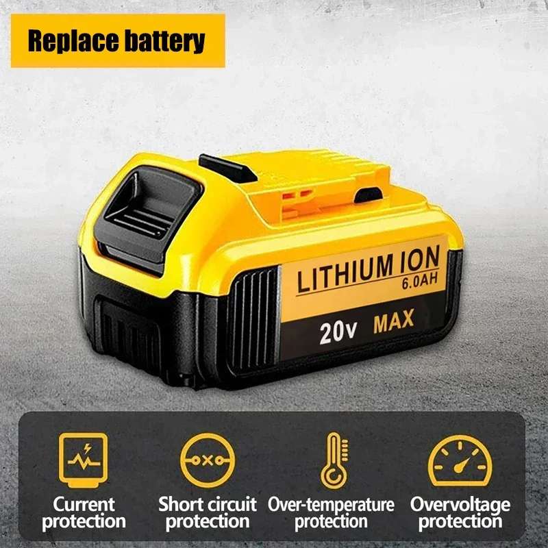 

18V/20 Volt MAX 3.0Ah 9.0Ah 12.0Ah 18.0Ah DCB200 Replacement Li-ion Battery for DeWalt DCB205 DCB201 DCB203 Power Tool Batteries