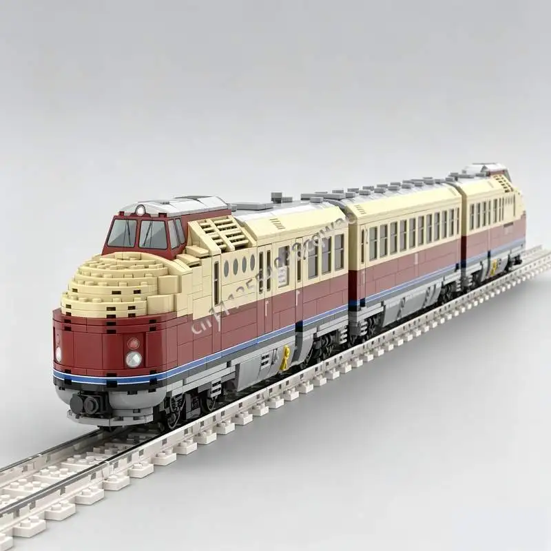 3270-teiliges Vintage Multi-Personen-Zug-Set MOC Modellbausatz DIY Montage Lernspielzeug Feiertagskollektion Ausstellungsstück Geschenk