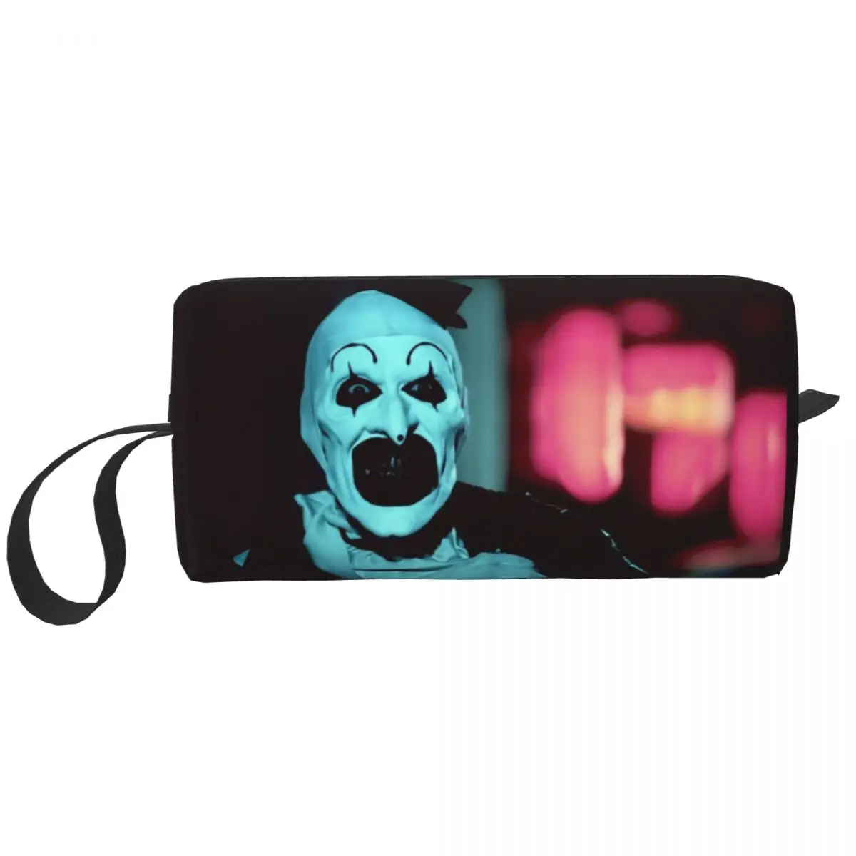 Terrifier Cosmetic Bag Women Fashion Large Capacity Horror Movie Halloween Clown Makeup Case Beauty Storage Toiletry Bags