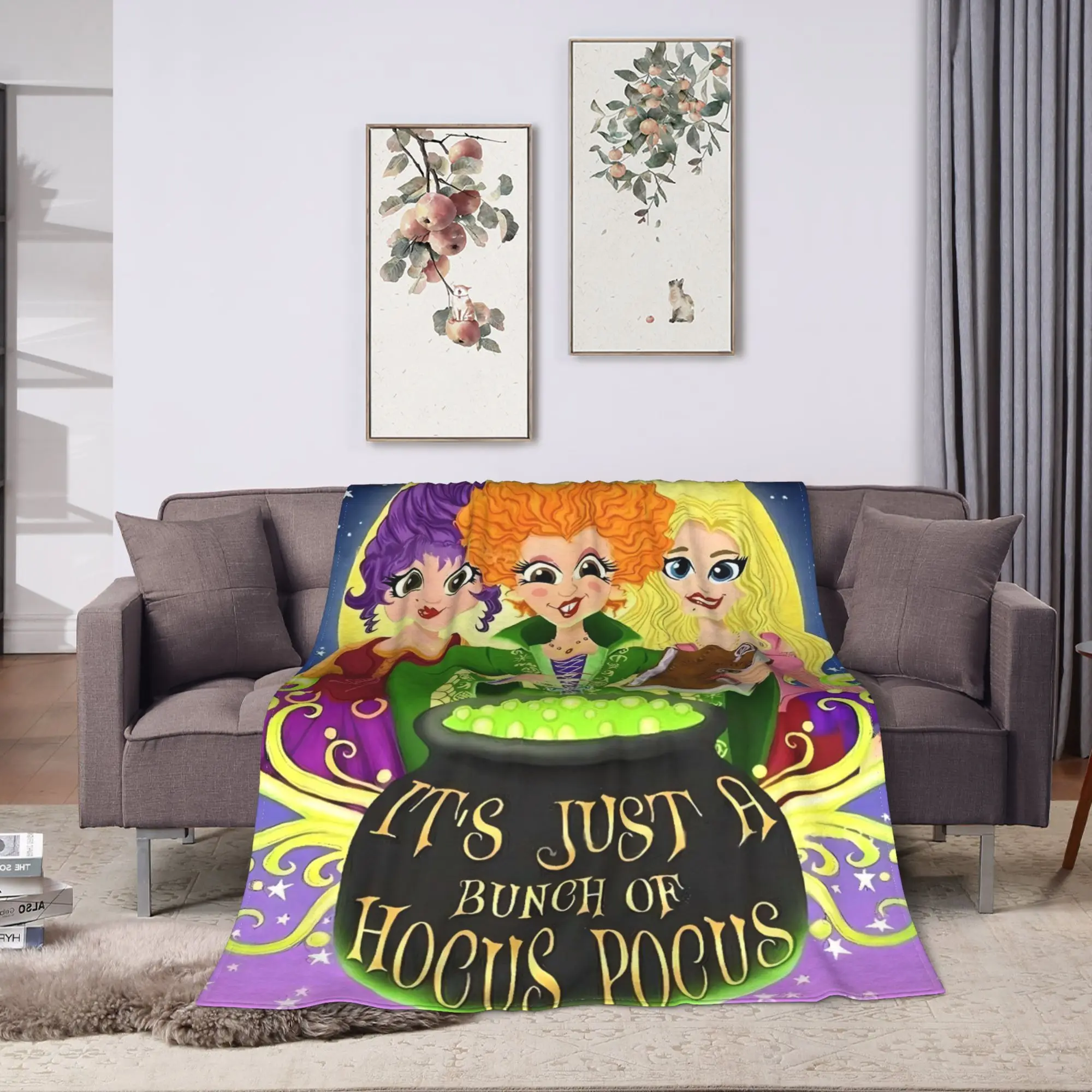 

Warm Soft BlanketChildren Airplane Travel Hocus-Pocus Throw Blanket Flannel Bedspread For Couch Bed Novelty Sofa Bed Cover