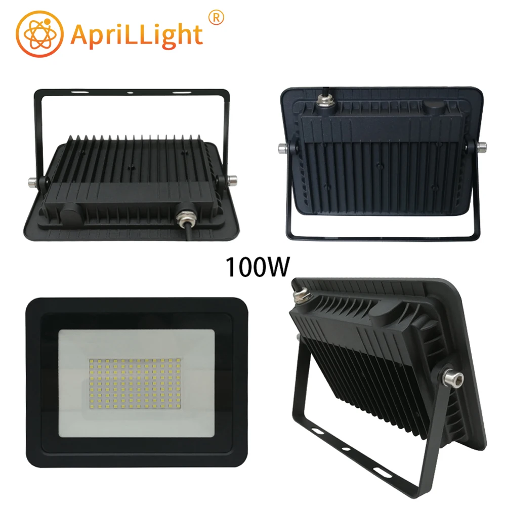 LED floodlight 200W 300W high-power AC 220V outdoor IP68 waterproof reflector spotlight street lamp wall lamp garden stage light