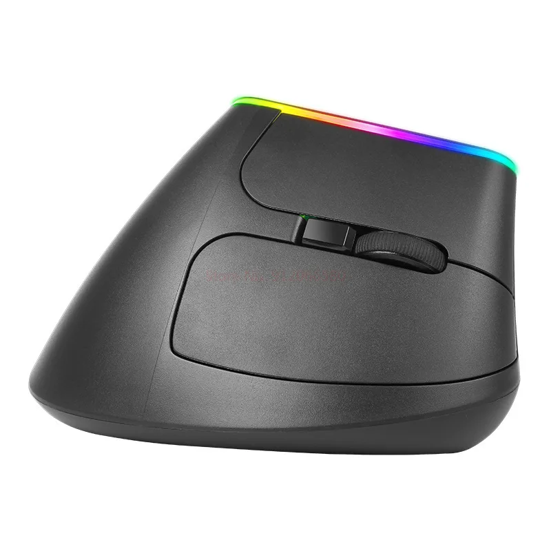 Imagem -05 - Mouse Vertical 2.4g sem Fio Bluetooth Modo Duplo Desktop Laptop Universal Abastecimento de Escritório Microfones de Jogo Rgb Presentes Delux-m618db