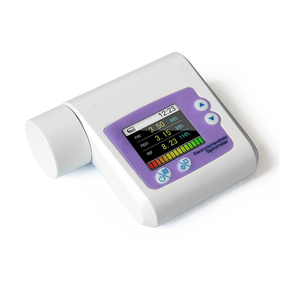 SP10 High Quality Spirometer Medical 1.8 Inch Color Light Emitting Diode Intelligent Handheld Spirometry