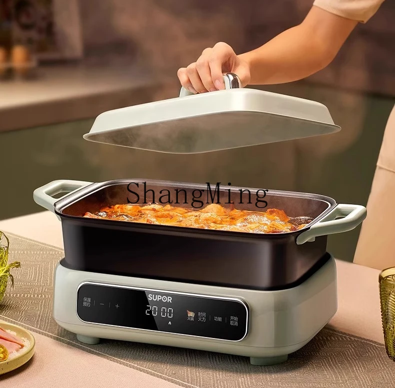 ZYY Multifunctional Cooking Pot Household Grill Pot Integrated Grill Fish Pot Cooking Machine