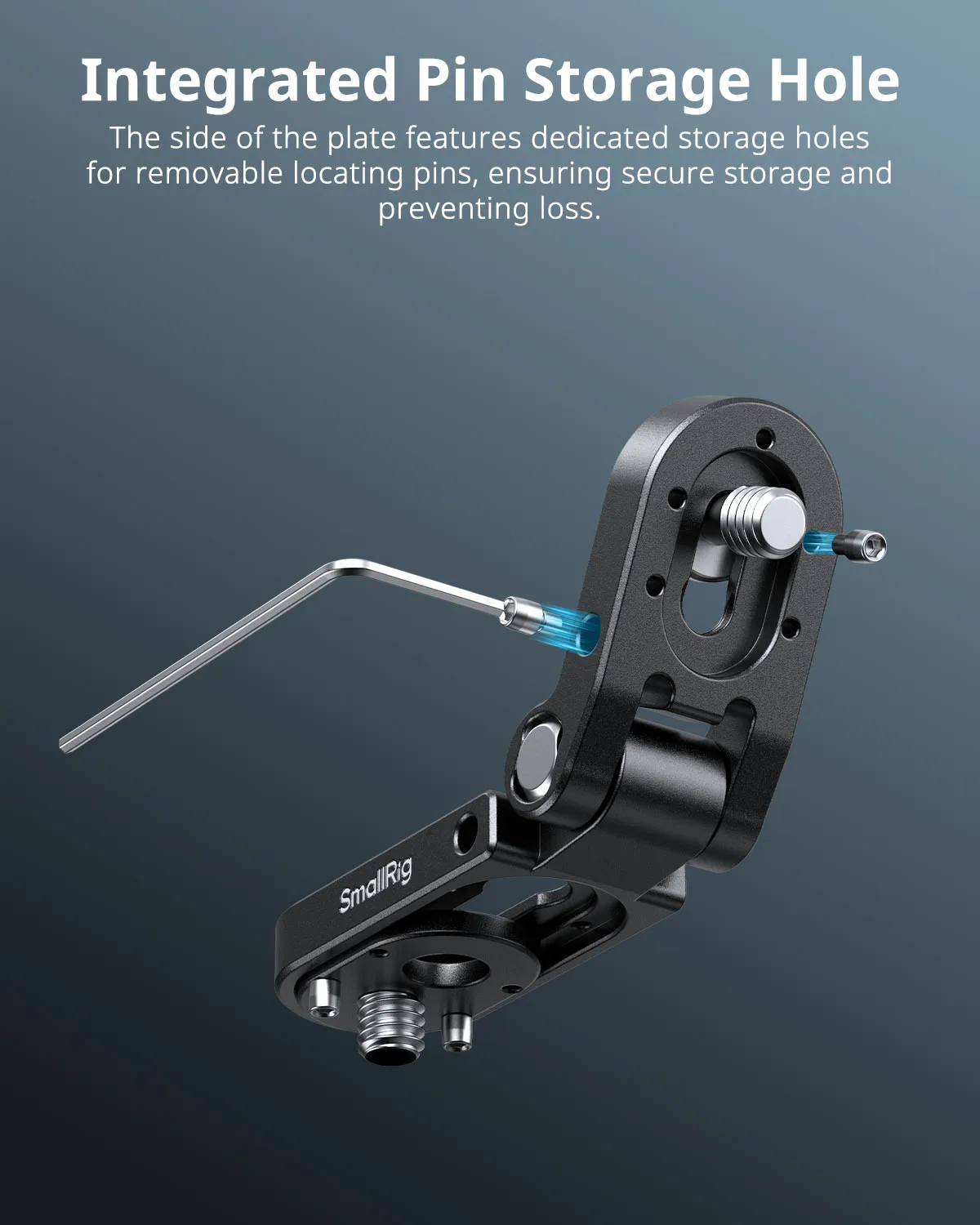 SmallRig Składana mini płyta mocująca w kształcie litery L - do nadajników, monitorów, regulacja kąta, pasuje do gwintów 1/4-20 i 3/8-16 - MD5712 — zdjęcie produktu 5
