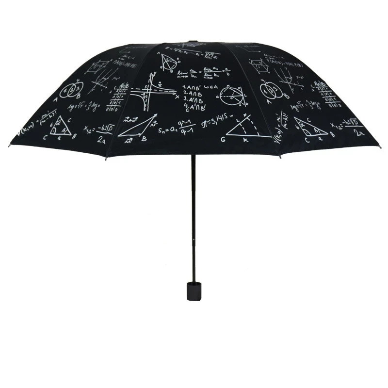 Novel Mathematical Formula Umbrella Men Folding Rain Umbrellas Middle School Student Travel Umbrella Women Sunny Parasol